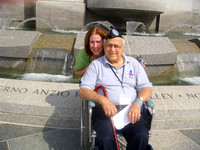 Mary Pettinato and Gene Coschigano, her Dad, at WWII Memorial